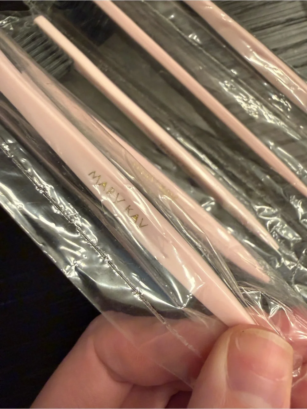 NEW Mary Kay Bundle of Eyebrow Brushess & Makeup Spatulas Applicators Pink Black